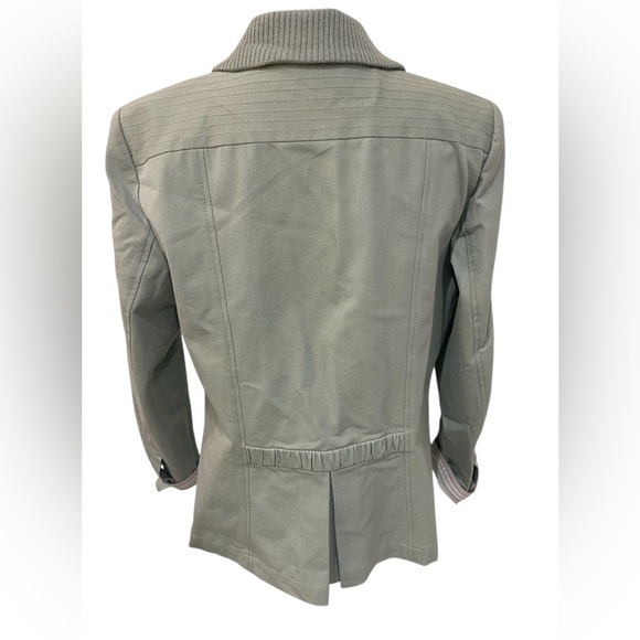 St. John Sport Sage Green Cotton Blend Jacket SZ Large EUC - Picture 7 of 8
